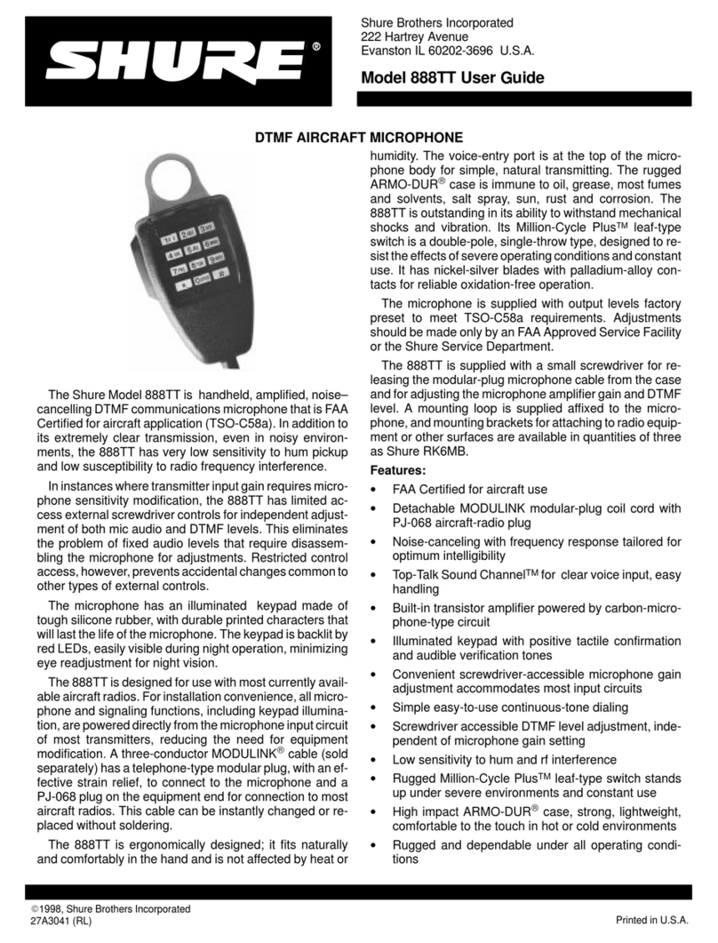 Shure 888TT user guide