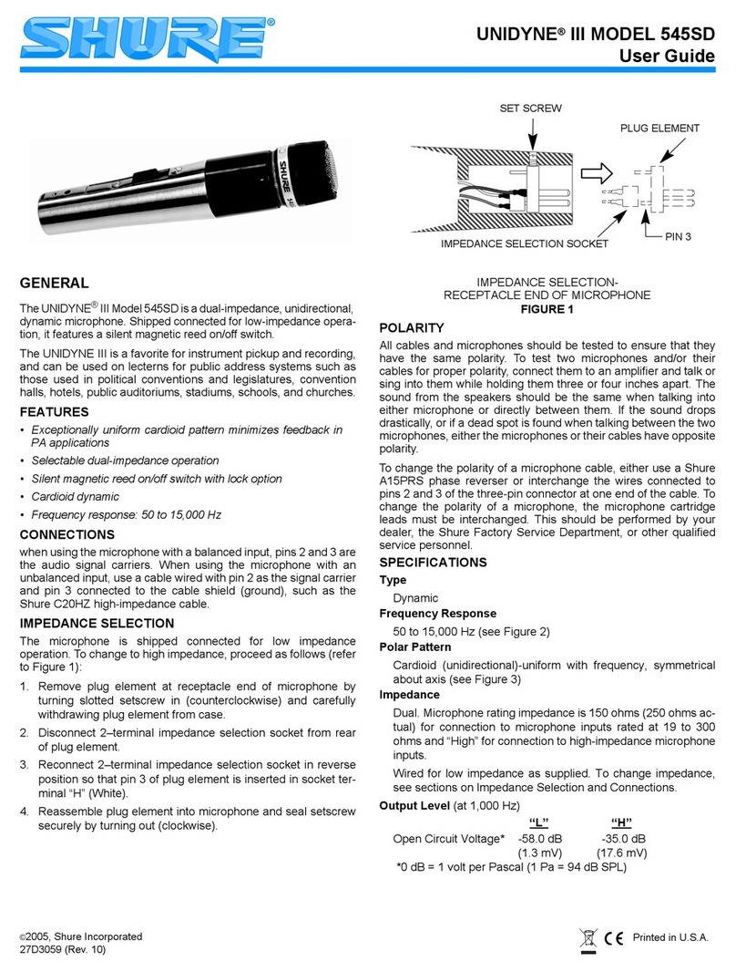 Shure 545SD user guide