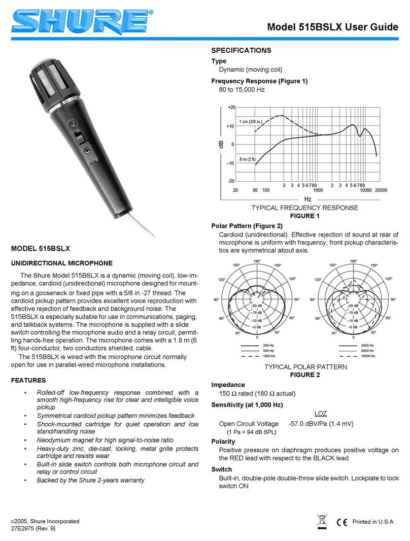 Shure 515BSLX user guide