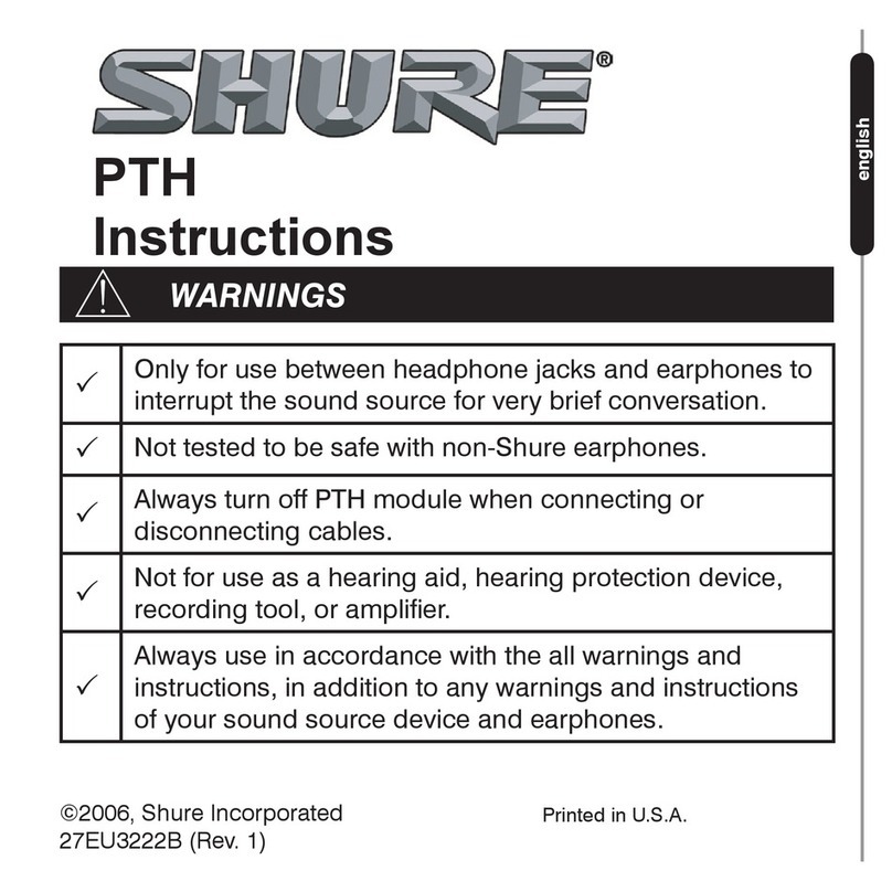 Shure 27EU3222B User manual