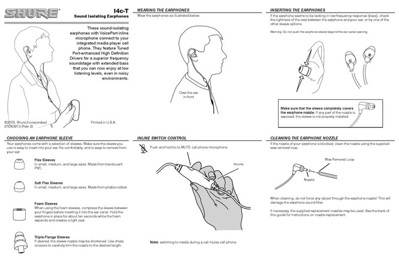 Shure i4c-t user manual