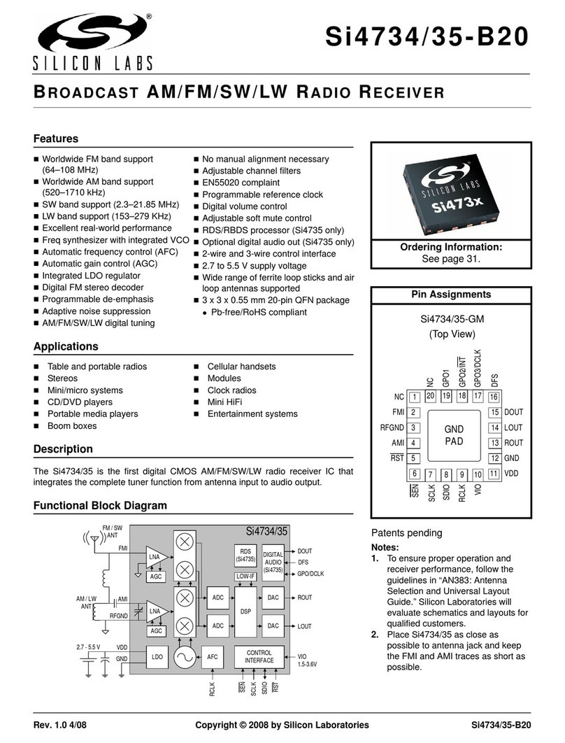 Silicon Laboratories SI4734/35-B20 product manual