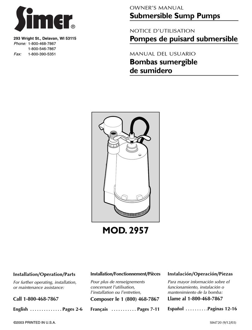 Simer 2330 owner's manual