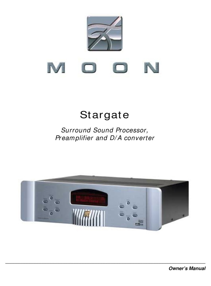 moon Preamplifier and D/A converter User manual