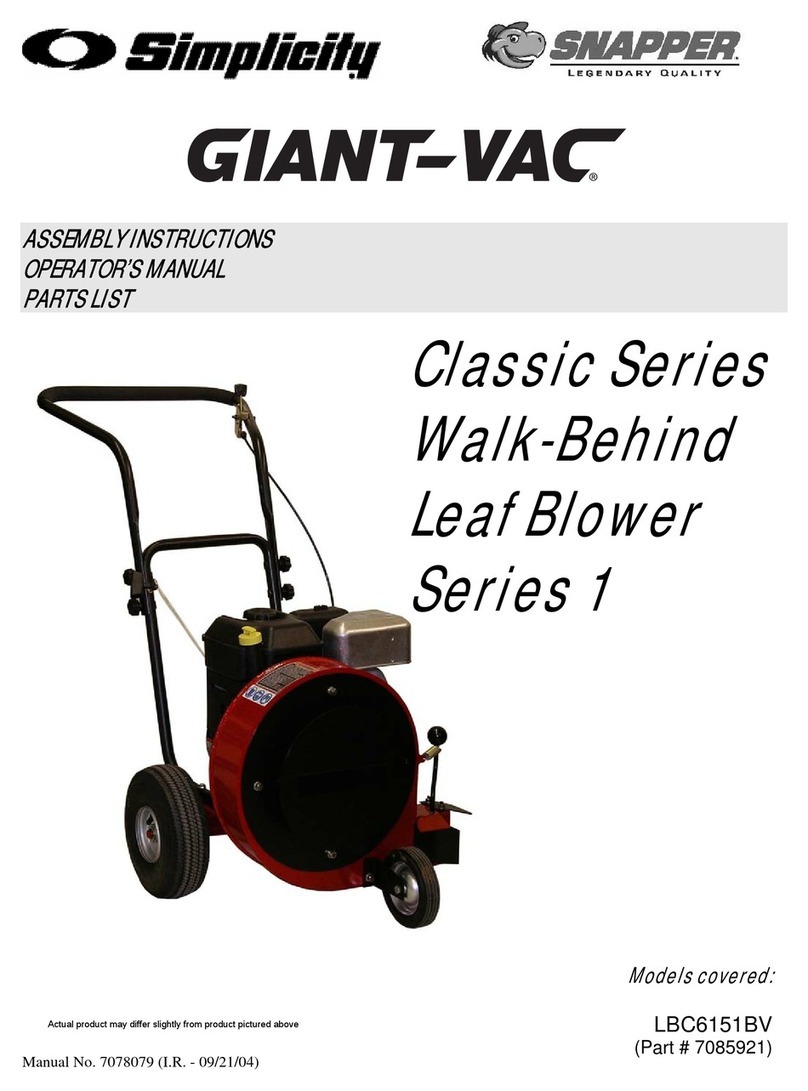 Giant-Vac LBC6151BV Operator's manual