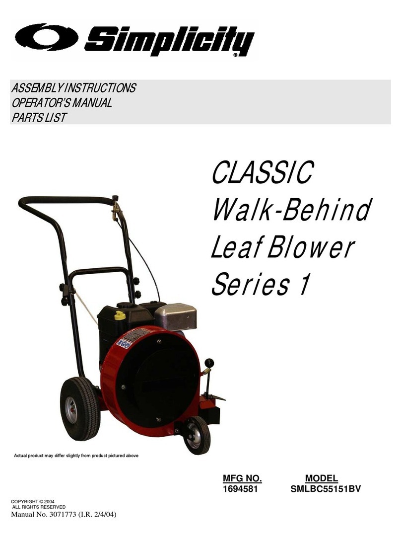 Simplicity SMLBC55151BV Operation and maintenance manual