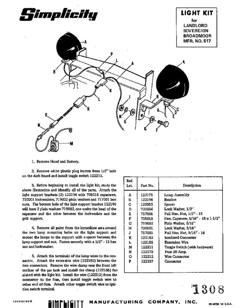 Simplicity 517 installation instructions