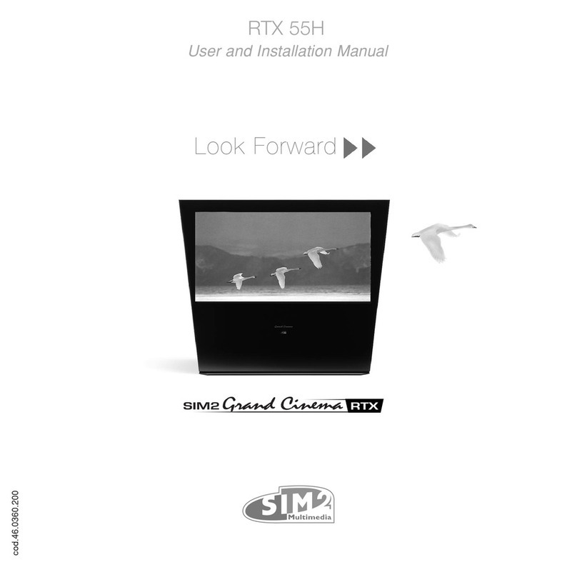 Sim2 Grand Cinema RTX 55H User and installation manual