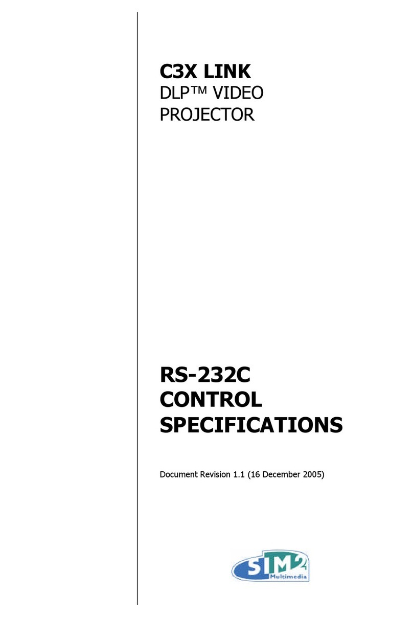 Sim2 DLP Video Projector C3X Link User manual