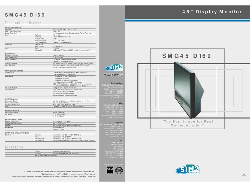 Sim2 SMG45 D169 User manual