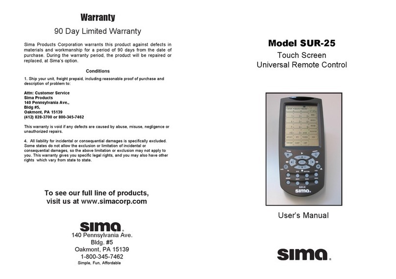 Sima SUR-25 user manual