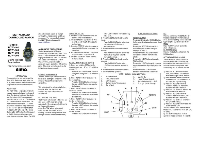 Sima RCW-101 user manual