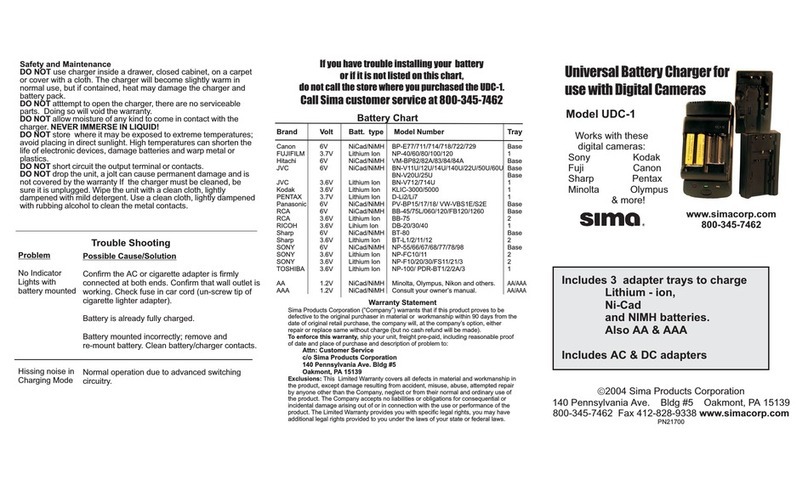 Sima UDC-1 User manual