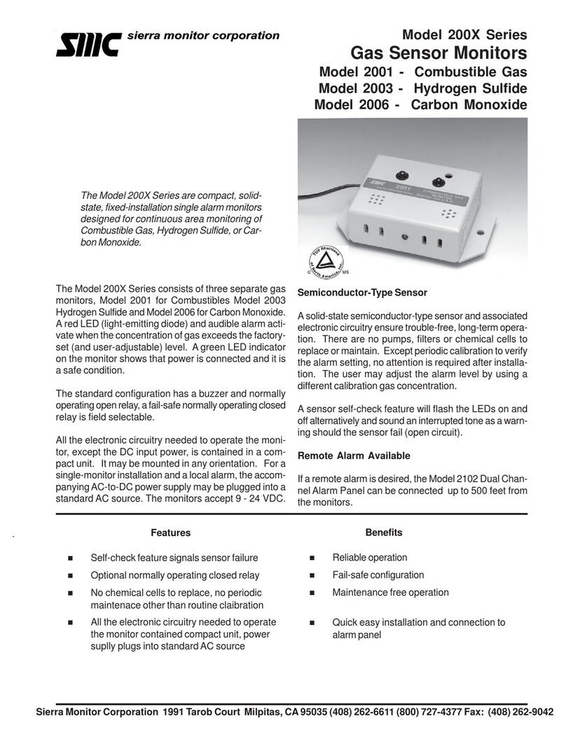 Sierra Monitor Corporation 200X Series Specification sheet