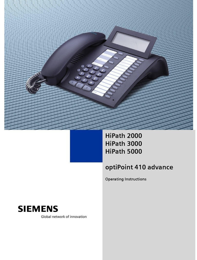 Siemens OPTIPOINT HIPATH 2000 operating instructions