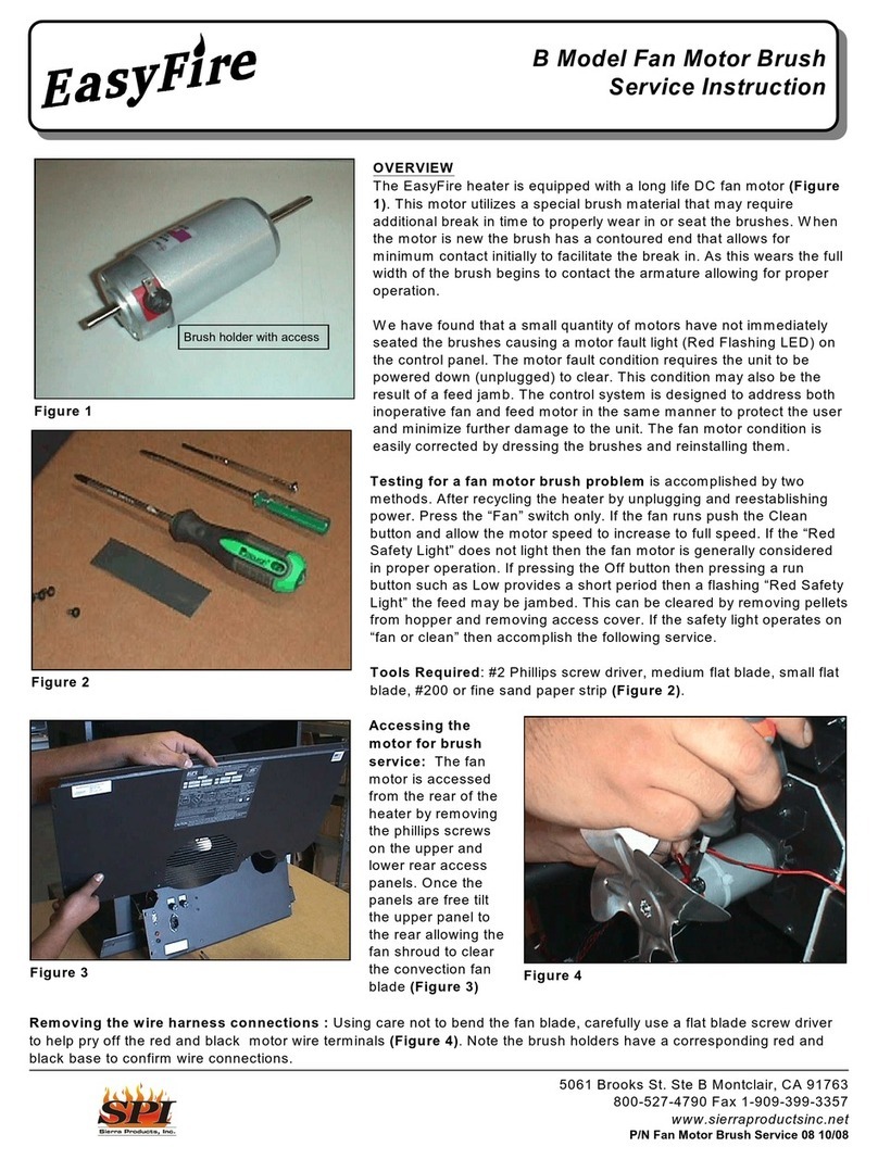 Sierra Products EasyFire B Model Service instructions