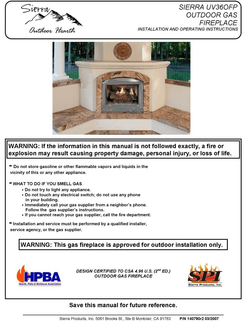Sierra Products UV360FP User manual