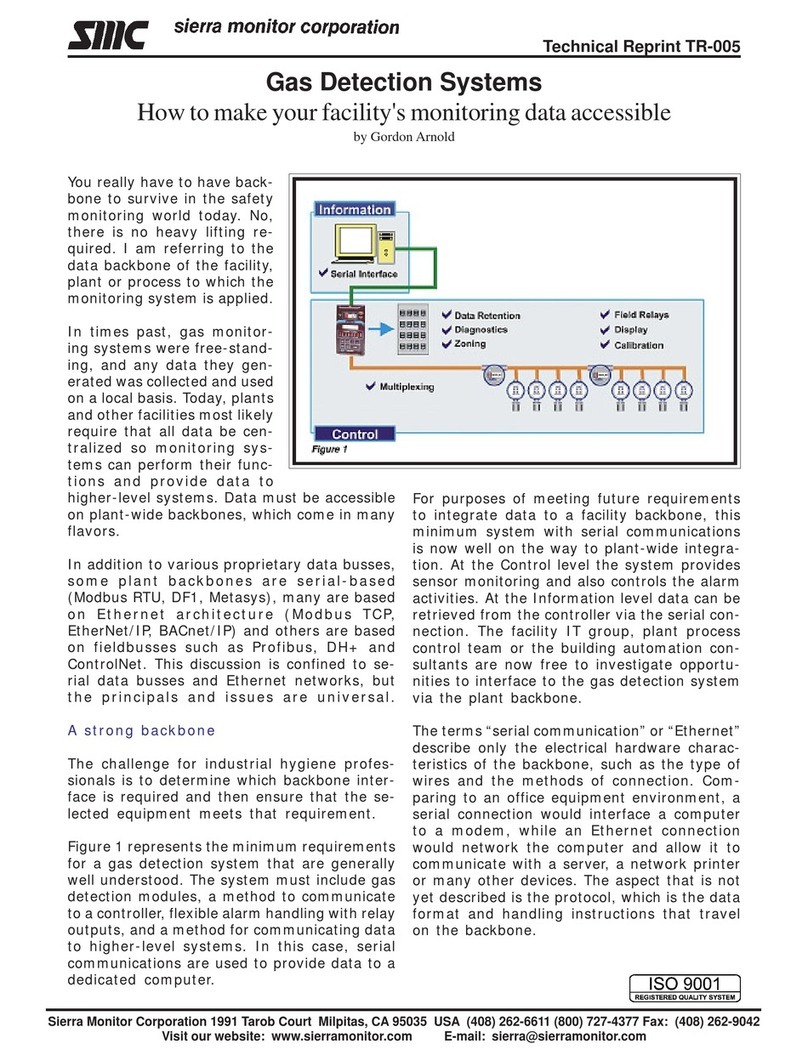 Sierra Monitor Corporation TR-005 manual