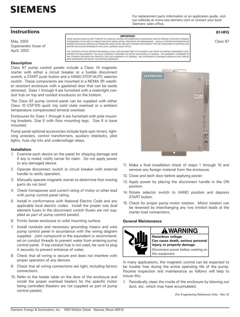 Siemens Class 87 instruction manual