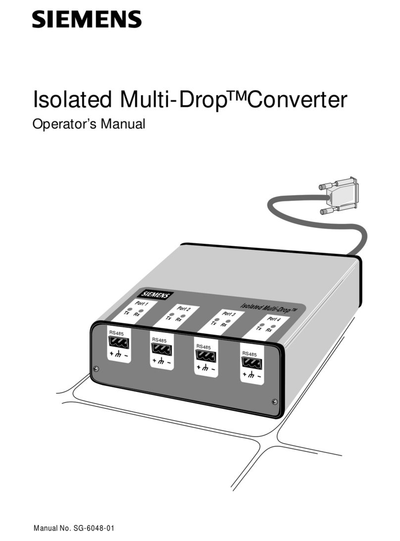 Siemens ISOLATED MULTI-DROP SG-6048-01 User manual