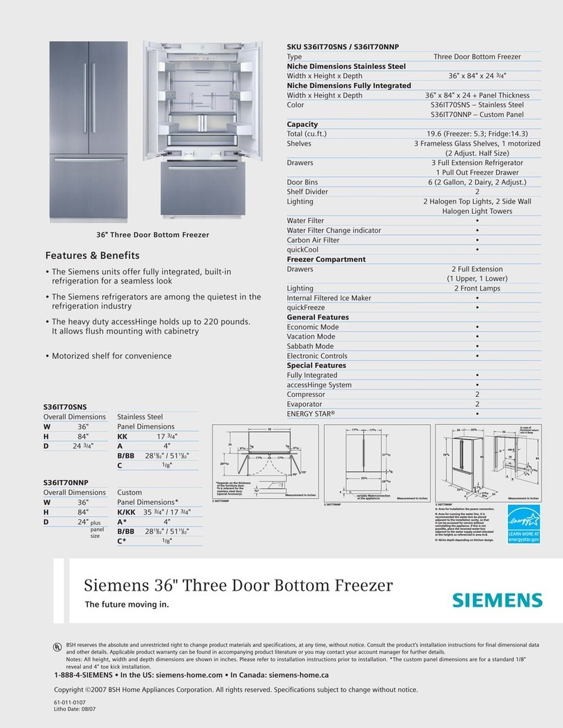 Siemens S36IT70NNP features and benefits