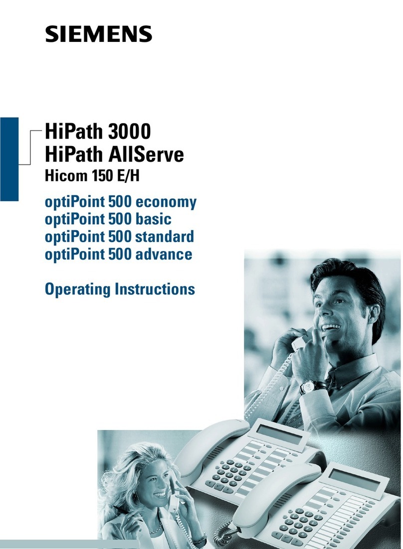 Siemens HIPATH HIPATH 3000 User manual