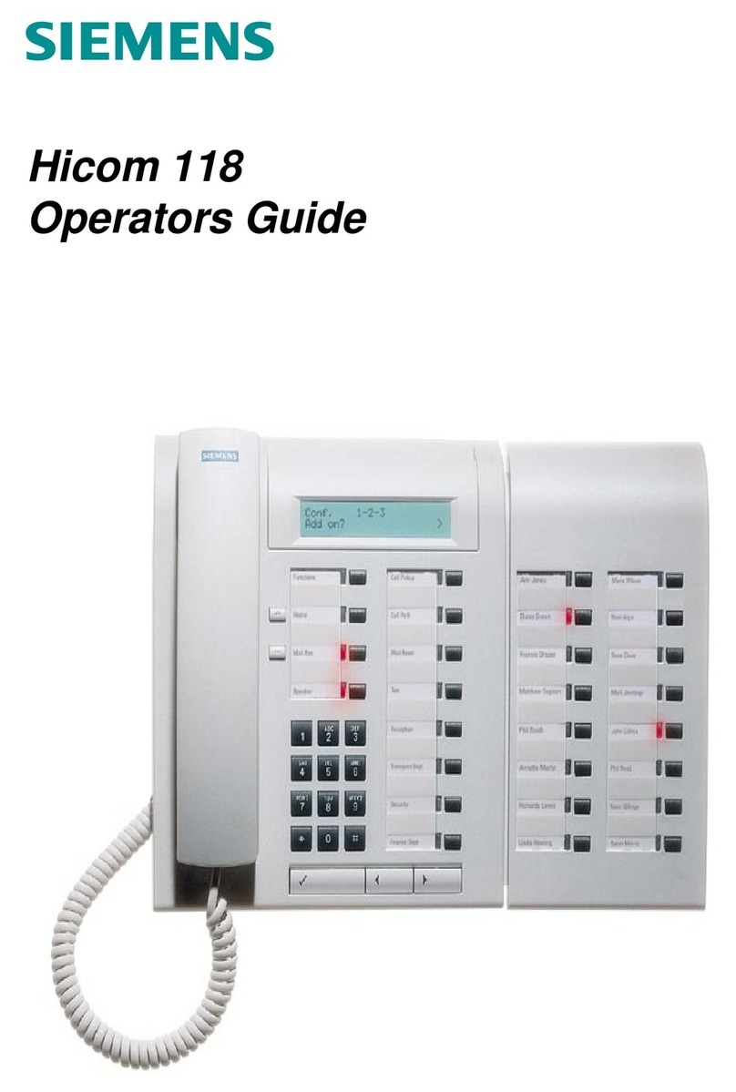 Siemens Hicom 118 Operator's guide