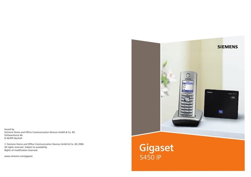 Siemens Gigaset S450 IP User manual Siemens Gigaset S450 IP User manual