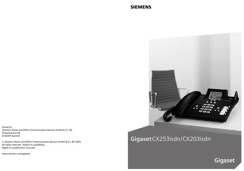 Siemens Gigaset CX203isdn User manual