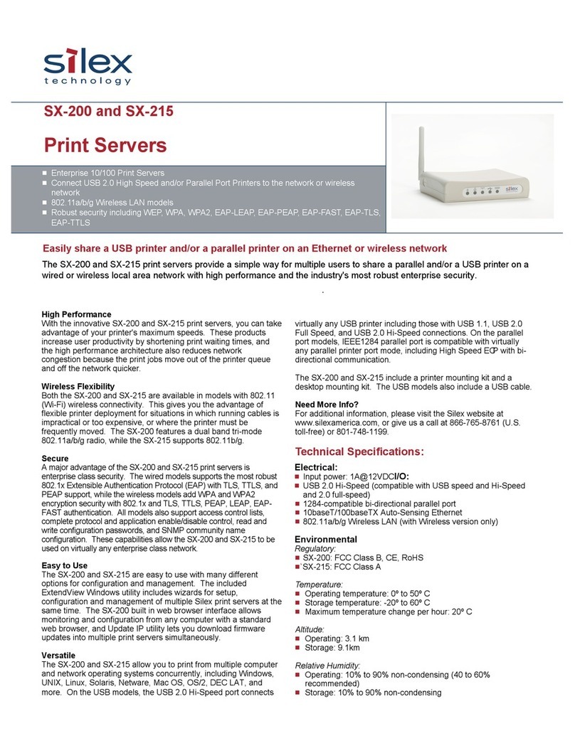 Silex technology SX-200 Technical specifications