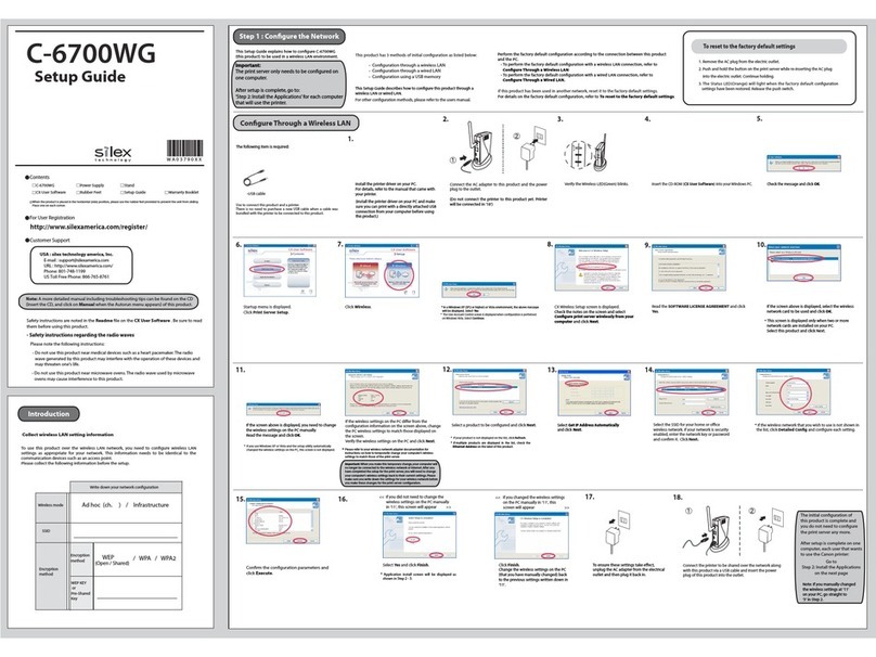Silex technology Network Adapter C-6700WG Setup guide