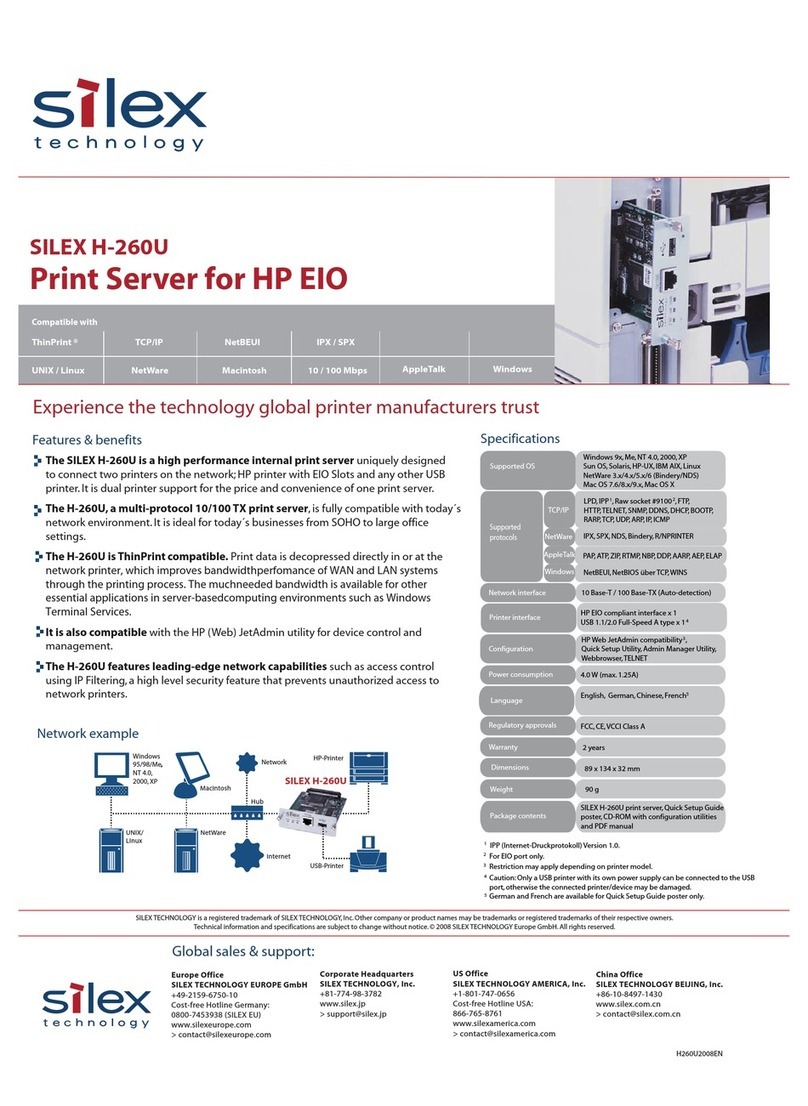 Silex technology Silex H-260U Specifications