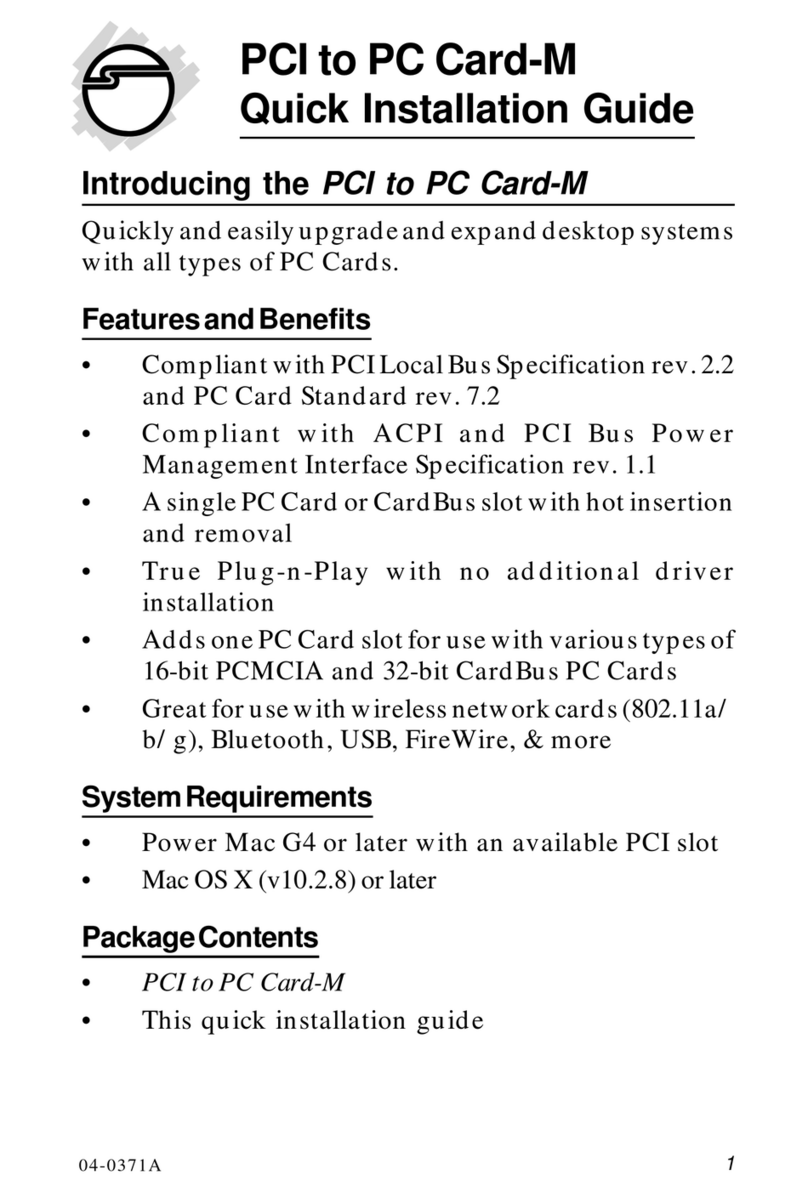 SIIG Network Card Quick installation guide