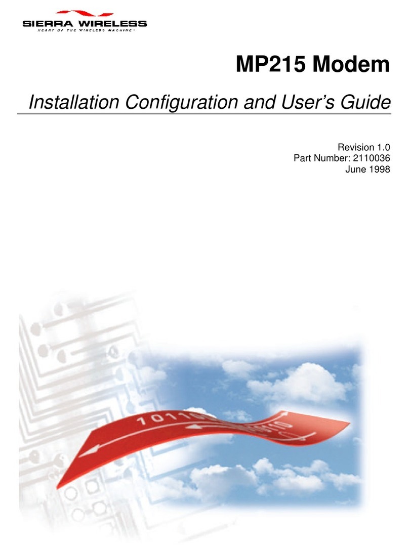Sierra Wireless MP215 Installation Configuration and User’s Guide