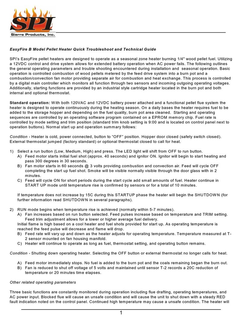 Sierra Products Pellet Heater EasyFire B User manual