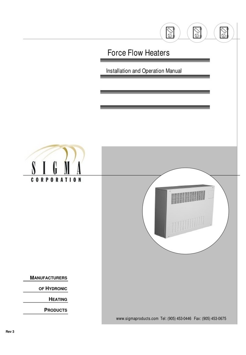 Sigma Force Flow Heaters Installation and operation manual