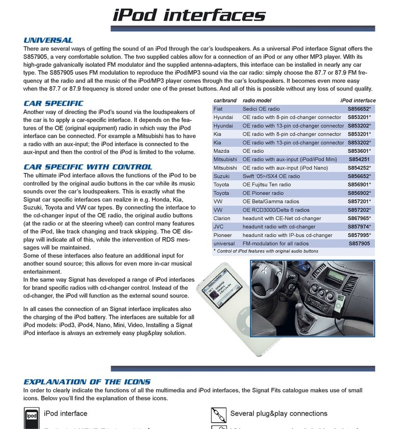 Signat iPod interface S857905 brochure