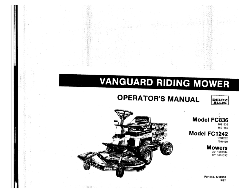 Deutz-Allis Vanguard FC1242 User manual Deutz-Allis Vanguard FC1242 User manual