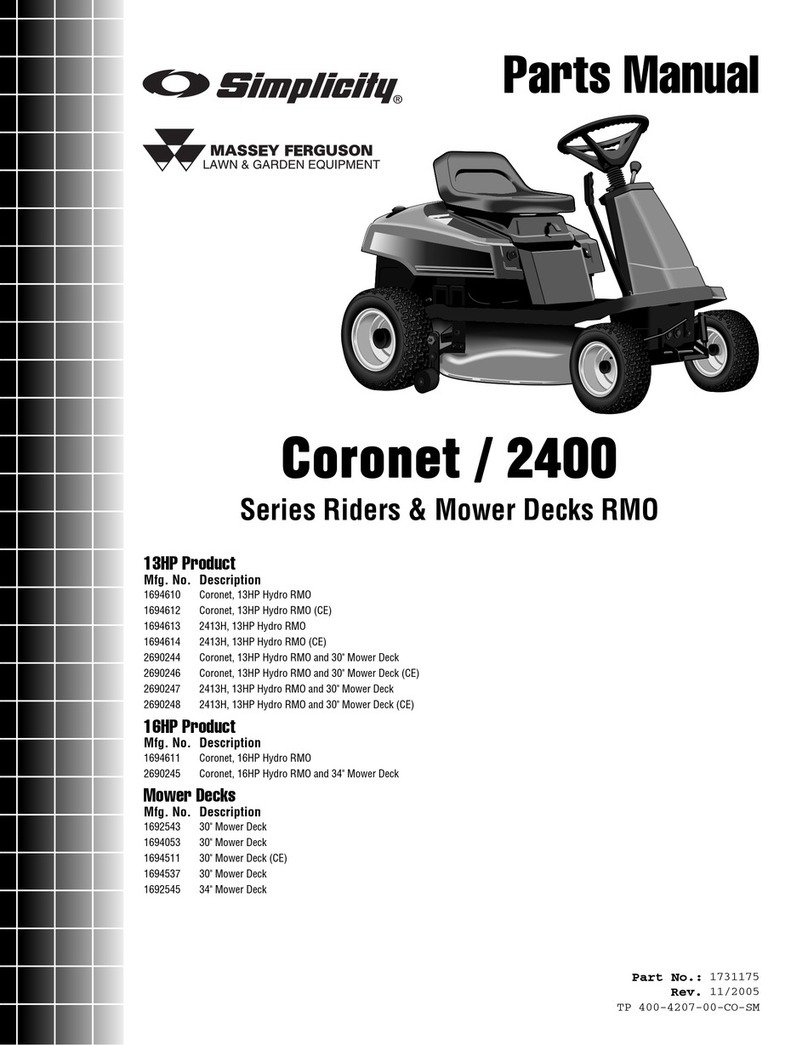 Simplicity CORONET Coronet / 2400 User manual Simplicity CORONET Coronet / 2400 User manual