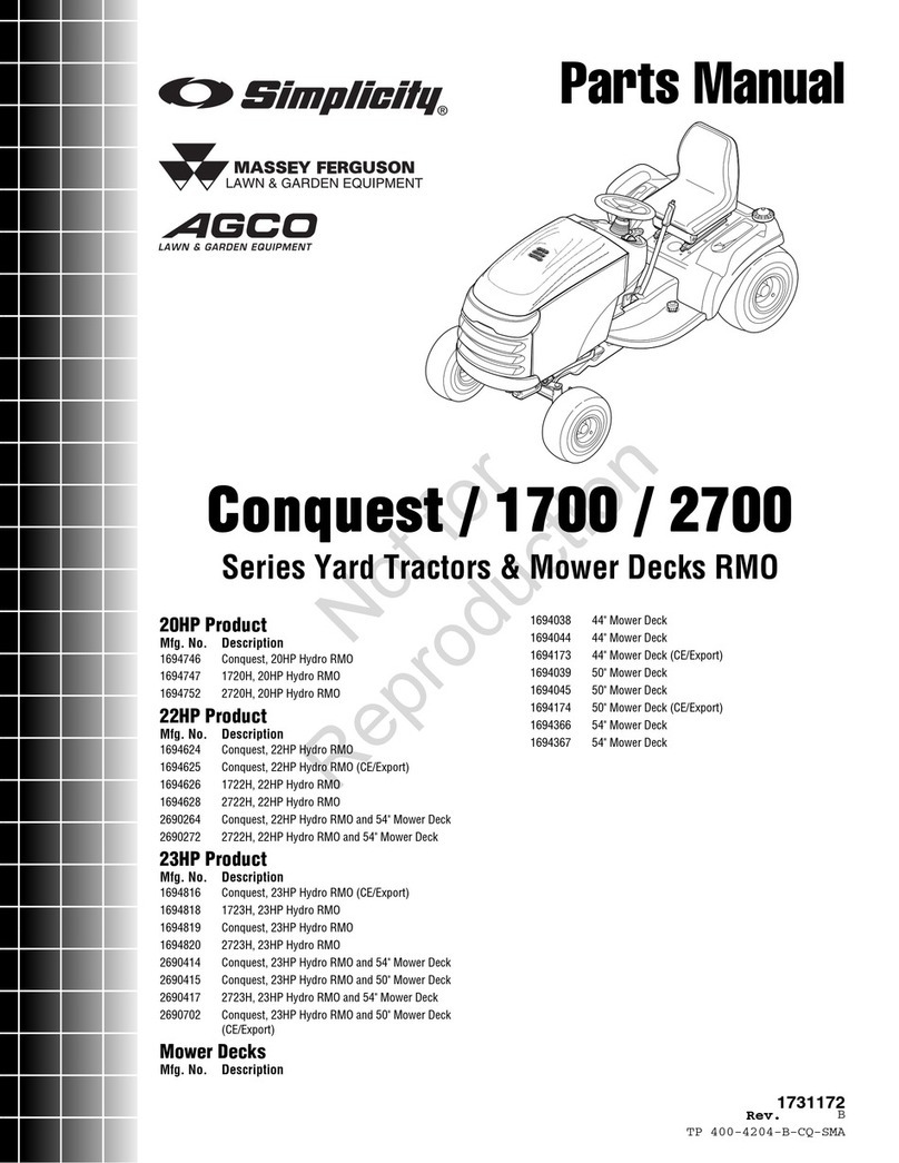 Simplicity 1700 Series User manual