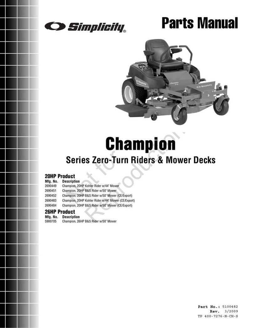 Simplicity Champion 2690449 User manual