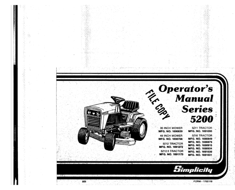 Simplicity 5200 Series Operator's manual