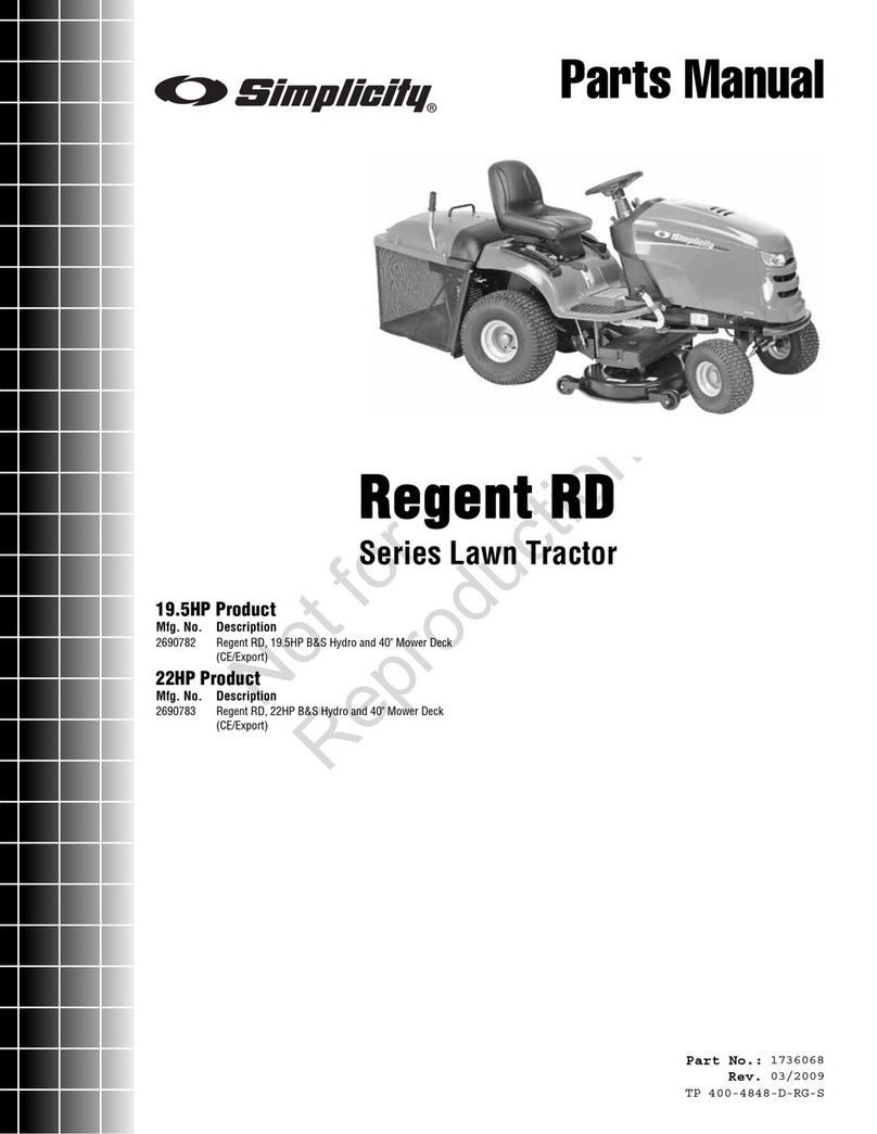 Simplicity Regent 2690783 User manual Simplicity Regent 2690783 User manual