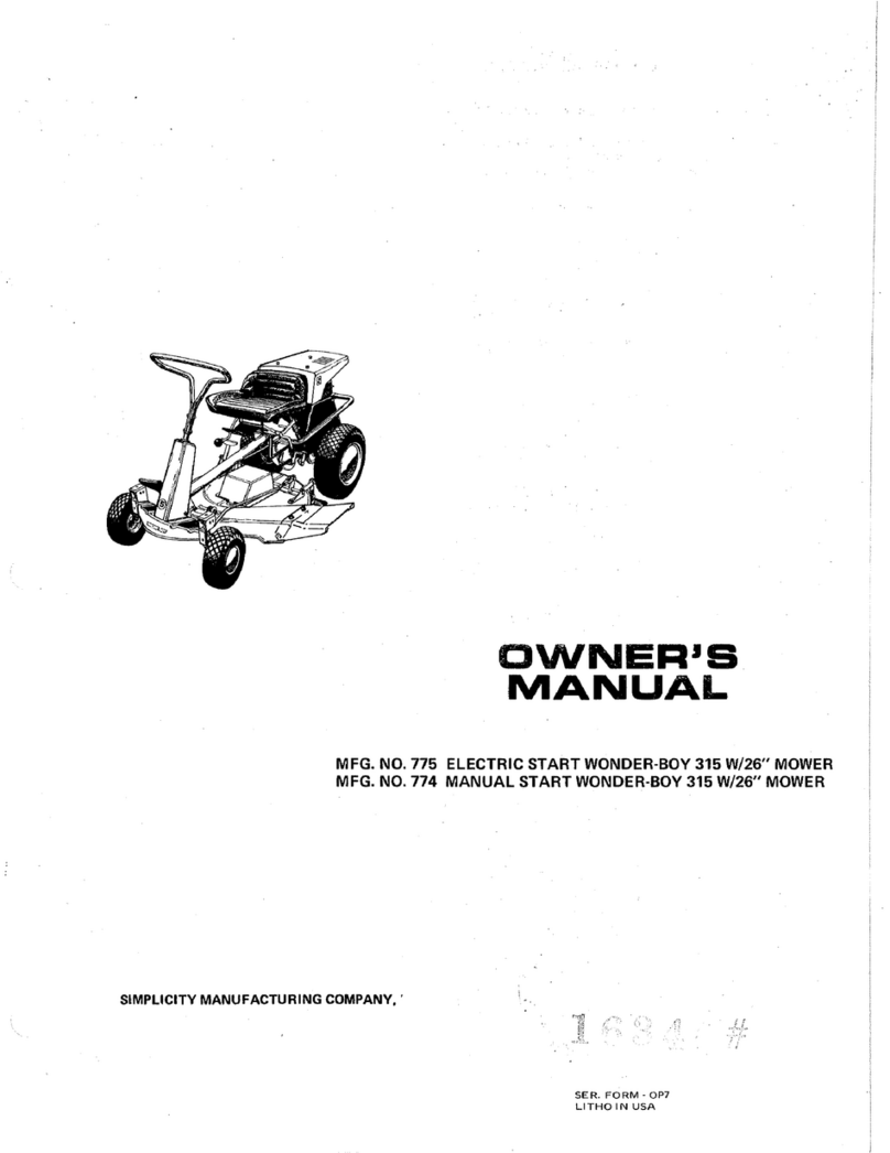 Simplicity 774 User manual