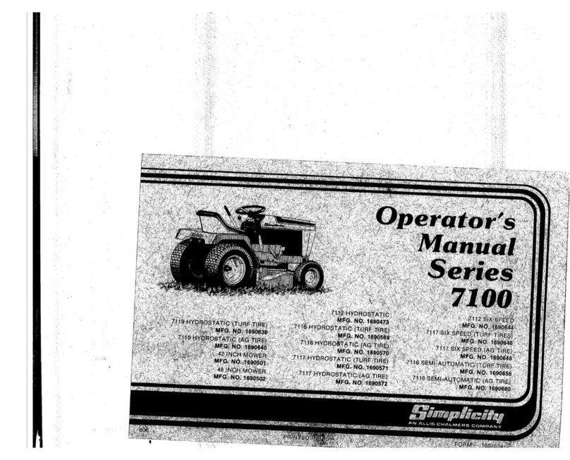 Simplicity 7112 Operator's manual