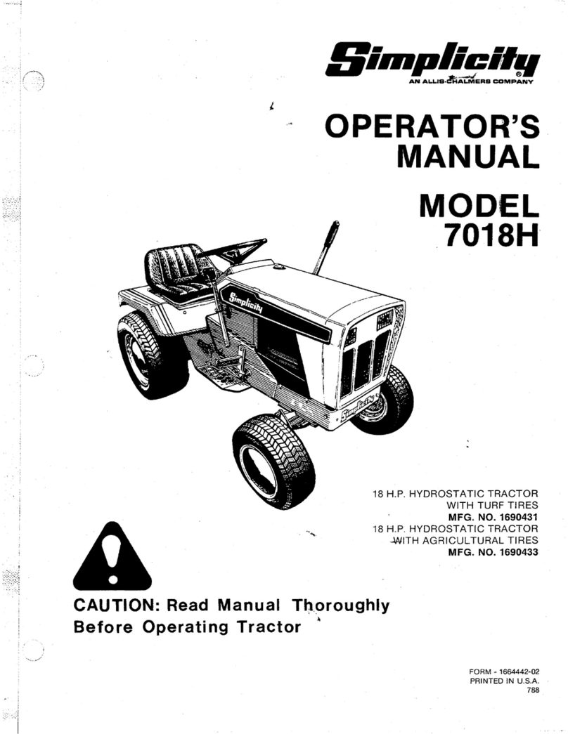 Simplicity 7018H Operator's manual