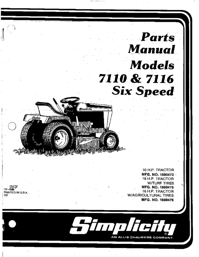 Simplicity 7110 User manual
