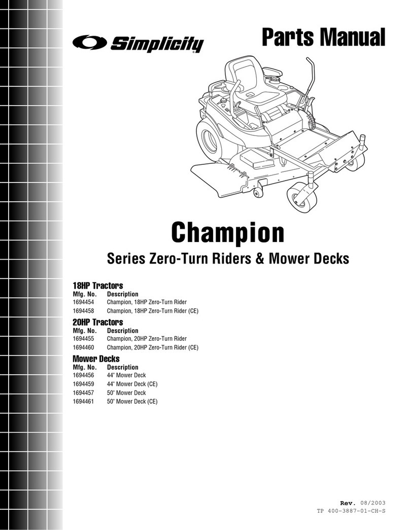 Simplicity Champion parts manual