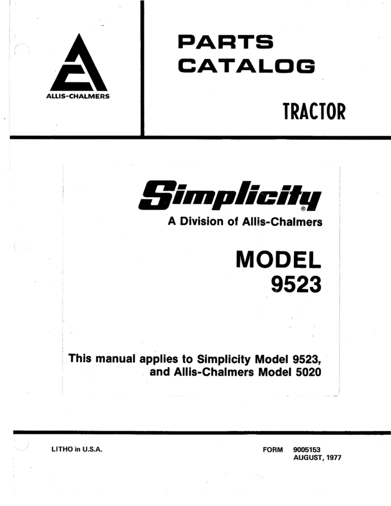 Allis-Chalmers Simplicity 9523 parts catalog