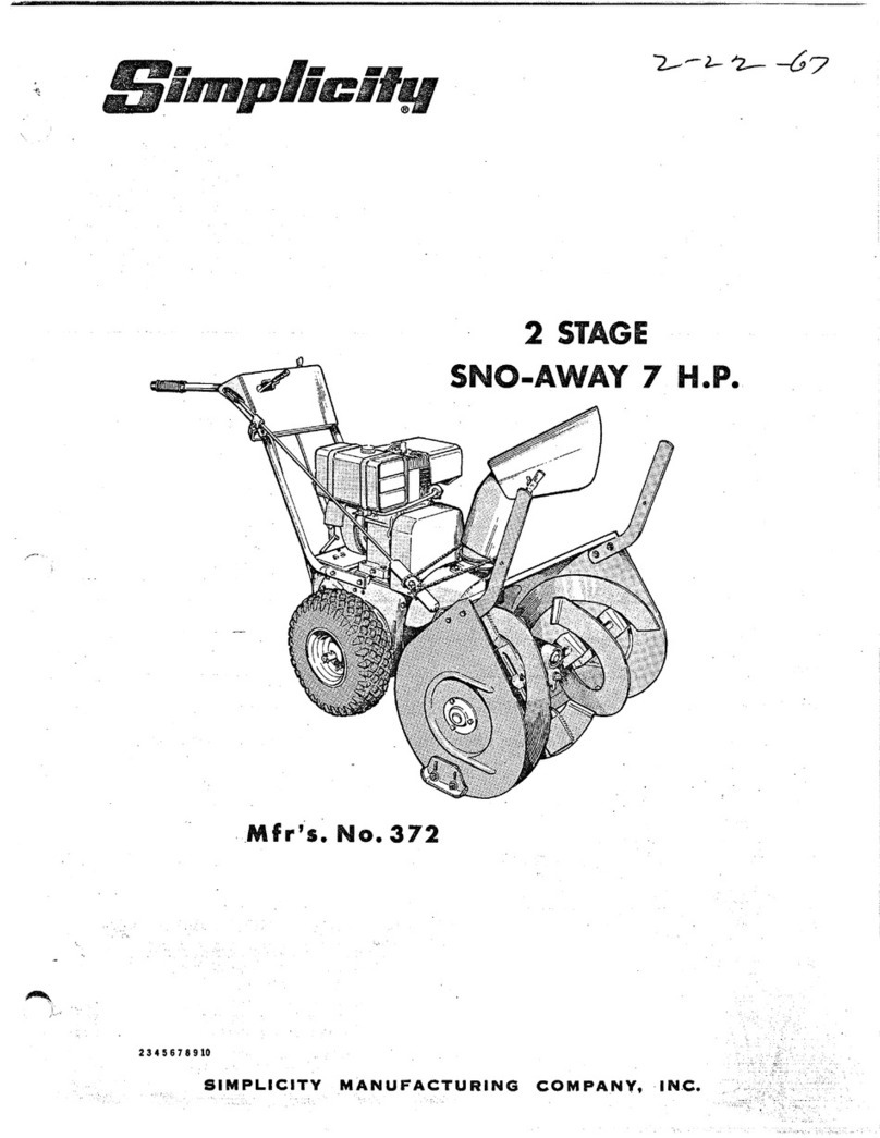 Simplicity Snow-Away 372 User manual